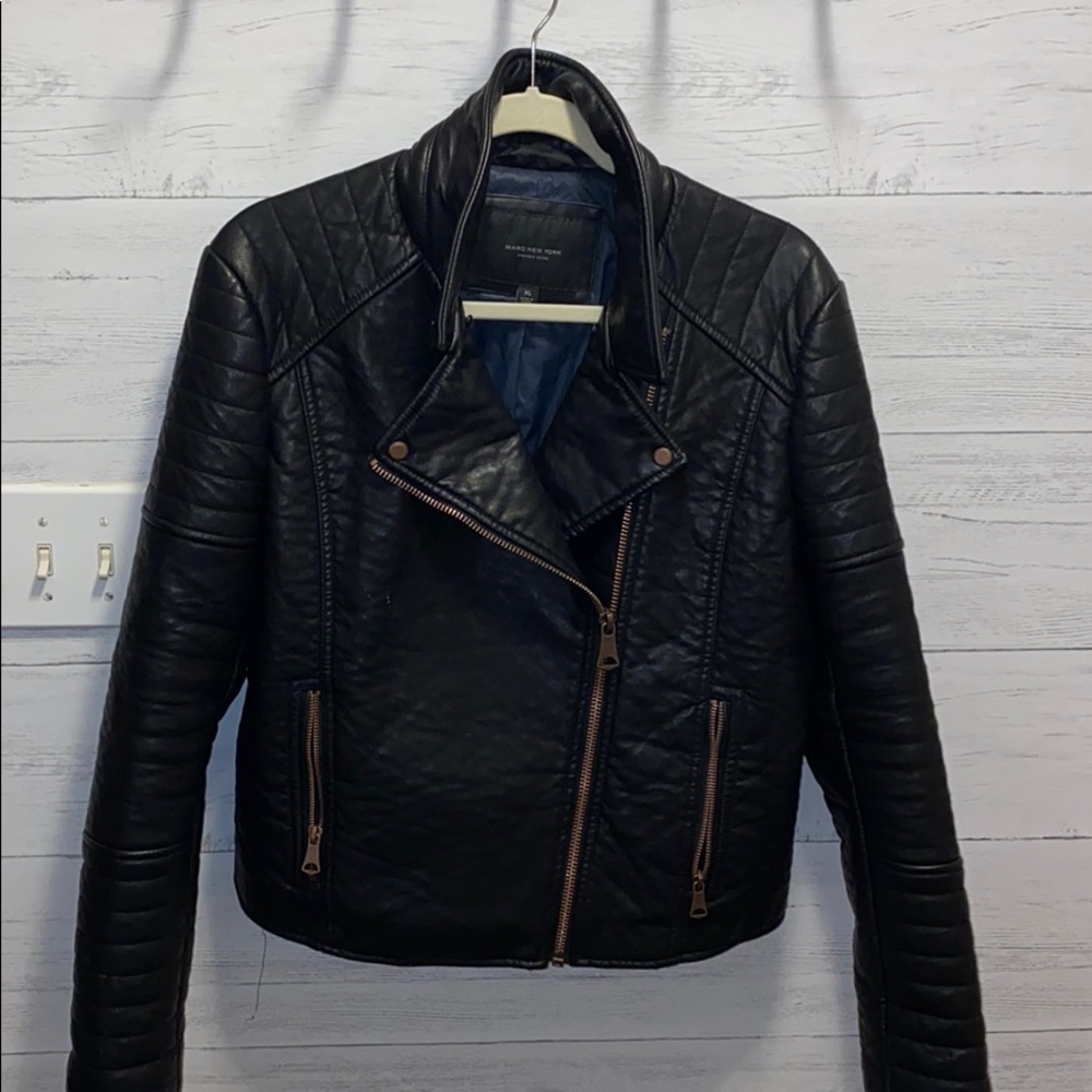 Andrew Marc New York faux-leather jacket